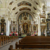 Das Licht wurde von den barocken Baumeistern zur Raumgestaltung genutzt. Das Bild zeigt das Innere der Klosterkirche Engelberg.