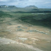 Das Geothermalfeld Hverarönd am Nàmafjall beim Myvatn mit Fumarolen, Solfataren und Schlammtöpfen. 
