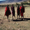 Masai-Hirten im Ngorongoro-Krater 
