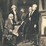 GEORGE WASSHINGTON (1732–1799) mit seinem ersten Kabinett 