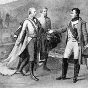 In der sogenannten Dreikaiserschlacht bei Austerlitz besiegte die napoleonische Armee am 2. Dezember 1805 das Bündnis aus russischen und österreichischen Truppen 