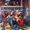 LUCAS CRANACH DER ÄLTERE (1472–1553): Torgauer Fürstenaltar, Mitteltafel: Die Hl. Sippe, 1509, Öl auf Holz,120 x 99 cm, Frankfurt am Main, Städelsches Kunstinstitut. 