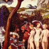 LUCAS CRANACH DER ÄLTERE (1472–1553): Urteil des Paris, um 1528, Öl und Tempera auf Holz, 101,9 x 70 cm, New York, Metropolitan Museum of Art. 