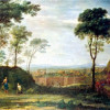 CLAUDE LORRAIN: „Ostermorgen“;1681, Öl auf Leinwand, 83 × 139 cm;Frankfurt am Main, Städelsches Kunstinstitut. 