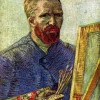 VINCENT WILLEM VAN GOGH: Selbstporträt vor Staffelei;1888, Öl auf Leinwand, 65,5 × 50,5 cm;Amsterdam, Van Gogh Museum. 