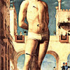 ANTONELLO DA MESSINA: „Heiliger Sebastian“;1476, Öl auf Holz, 171 × 85 cm;Dresden, Gemäldegalerie. 