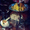 GEORG FLEGEL: „Stillleben mit Nelken“;um 1630–1635, Holz, 22 × 18 cm;Prag, Národni Galerie.(valeuristisches Konzept) 