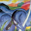 FRANZ MARC: „Die großen blauen Pferde“;1911, Leinwand, 102 × 160 cm;Minneapolis (Minnesota), Walker Art Center. 