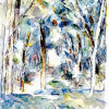 PAUL CÉZANNE: „Baumallee“;1906, Aquarell über Bleistift, auf weißem Papier, 616 × 457 mm;New York, Sammlung Pearlman;Land: Frankreich, Stil: Postimpressionismus. 