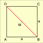 Quadrat mit Diagonale 