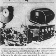 Fernseh-Leuchtfleckabtaster (flying spot scanner), entwickelt von M. VON ARDENNE: Das Gerät ermöglichte im März 1931 erstmals die Übertragung von Filmen im Fersehen. 