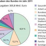 Struktur der Ausgaben des Bundes nach Aufgabenbereichen 